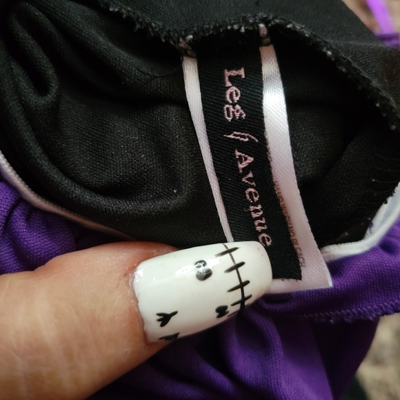 3t small witch costume girls purple black cat dress up halloween outfit - Picture 5 of 6